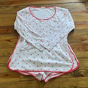 Lake Pajamas Short Long Set in Persimmon Dot